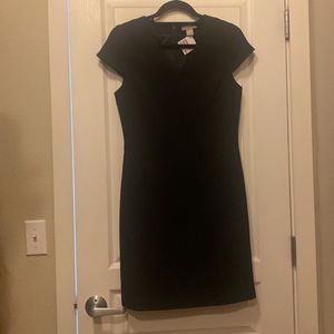 h&m black dress knee length business casual